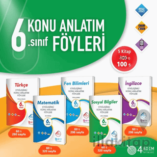 6. Sınıf Etkileşimli Konu Anlatım Föyleri Seti (5 Ders) /4 Adım