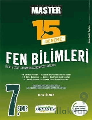 7. Sınıf Fen Bilimleri Master 15 Deneme