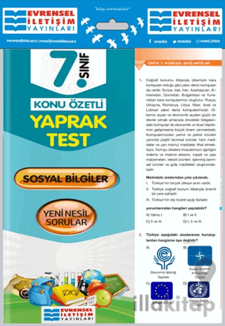 7. Sınıf Sosyal Bilgiler Konu Özetli Yaprak Test