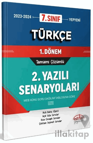 7. Sınıf Türkçe 1. Dönem Ortak Sınavı 2. Yazılı Senaryoları Tamamı Çöz