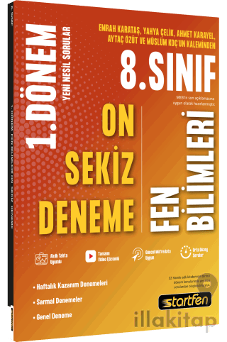 8. Sınıf 1. Dönem 18'li Fen Bilimleri Denemesi