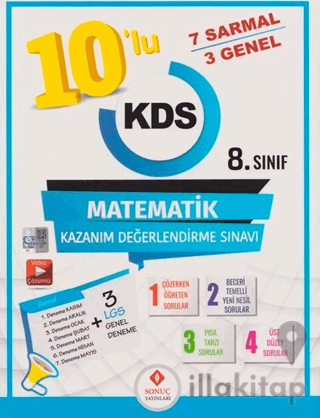 8. Sınıf 10'lu Matematik Kazanım Değerlendirme Sınavı