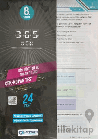 8.Sınıf 365 Gün Din Kültürü ve Ahlak Bilgisi Yaprak Test