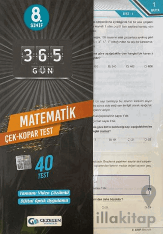 8.Sınıf 365 Gün Matematik 40 Yaprak Test