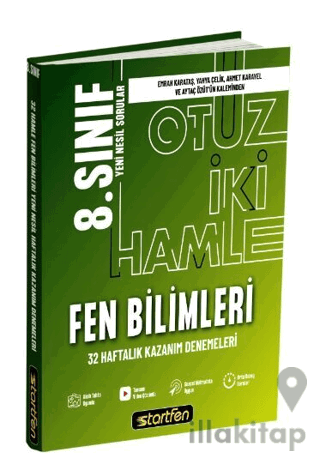 8. Sınıf Fen Bilimleri 32 Hamle Haftalık Kazanım Denemeleri