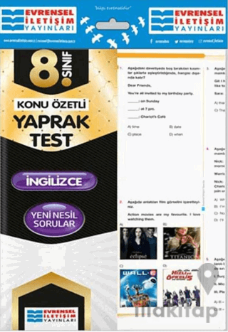 8. Sınıf İngilizce Konu Özetli Yaprak Test