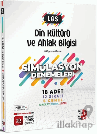 8. Sınıf LGS Din Kültürü ve Ahlak Bilgisi Simülasyon 18 Deneme