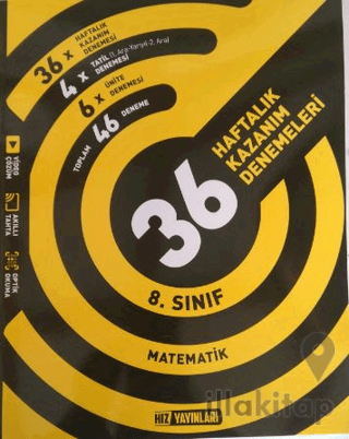 8. Sınıf Matematik 36 Haftalık Kazanım Denemeleri