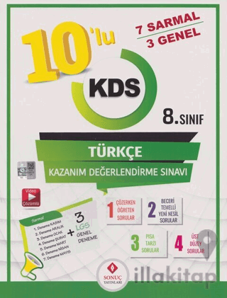 8. Sınıf Türkçe 10 lu Kazanım Değerlendirme Sınavı