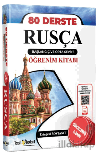 80 Derste Rusça Başlangıç ve Orta Seviye Öğrenim Kitabı