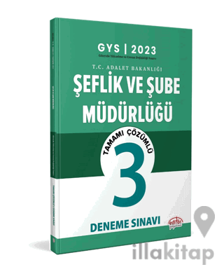 Adalet Bakanlığı Şube Müdürü Merkez) - Şef Merkez) GYS Çözümlü 3 Denem