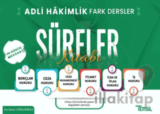 Adli Hakimlik Fark Dersler Süreler Kitabı