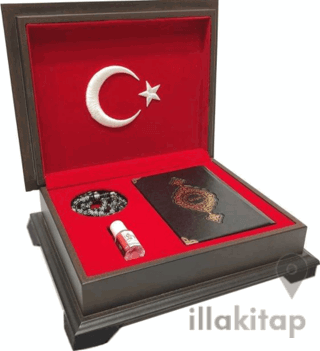 Ahşap Kutulu Kur'an (Çanta Boy Ay-yıldız) (0353)