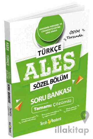 ALES Türkçe Tamamı Çözümlü Soru Bankası