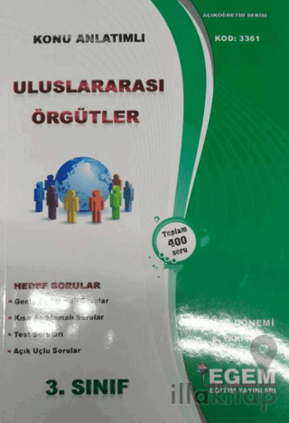 AÖF 3. Sınıf Uluslararası Örgütler Konu Anlatımlı Kod: 3361