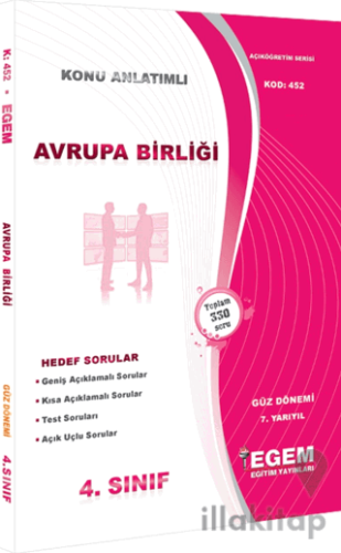 Avrupa Birliği Konu Anlatımlı Soru Bankası Güz Dönemi (7. Yarıyıl) (45