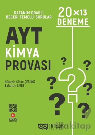 AYT Kimya Provası 20x13 Deneme Nitelik Yayınları