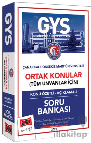 Çanakkale Üniversitesi GYS Konu Özetli Açıklamalı Soru Bankası