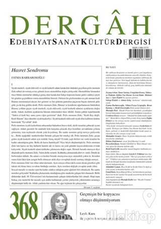 Dergah Edebiyat Kültür Sanat Dergisi Sayı: 368 Ekim 2020