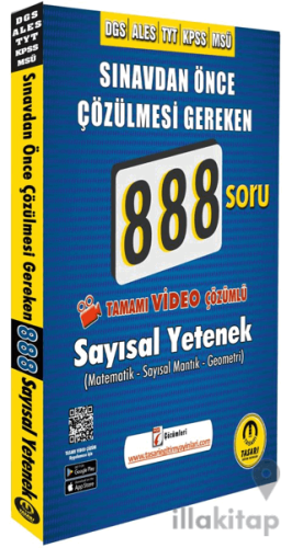 DGS ALES Video Çözümlü 888 Sayısal Soru Bankası