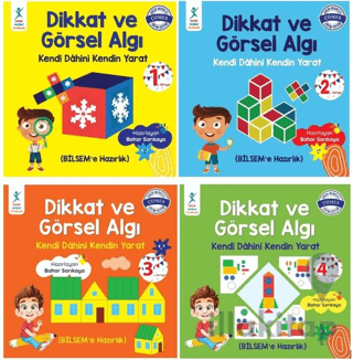 Dikkat ve Görsel Algı Evde Eğitim Seti - 4 Kitap