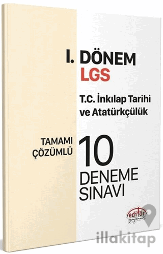 Editör Yayınları 8. Sınıf LGS TC İnkılap Tarihi ve Atatürkçülük 1. Dön