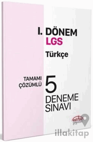 Editör Yayınları 8. Sınıf LGS Türkçe 1. Dönem 5 Deneme