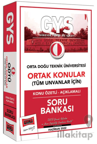 GYS Orta Doğu Teknik Üniversitesi Ortak Konular Tüm Unvanlar İçin Konu