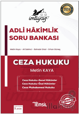 İmtiyaz Adli Hakimlik Soru Bankası Ceza Hukuku - Genel Hükümler Ceza H