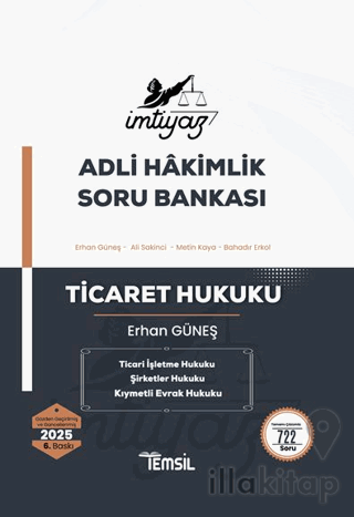 İmtiyaz Adli Hakimlik Soru Bankası Ticaret Hukuku