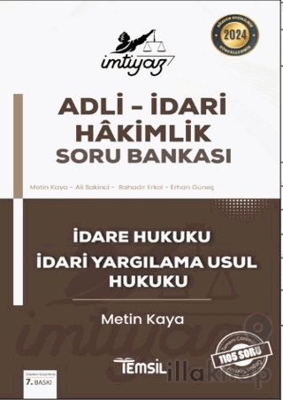 İmtiyaz Adli İdari Hakimlik Soru Bankası İdare Hukuku ve İdari Yargıla