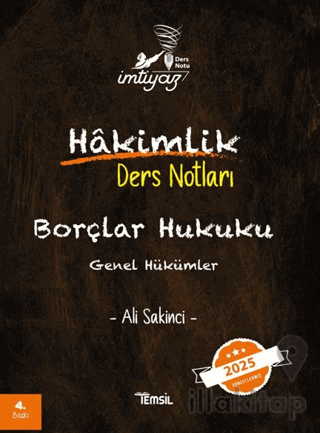 İmtiyaz Borçlar Hukuku Genel Hükümler Hakimlik Ders Notları