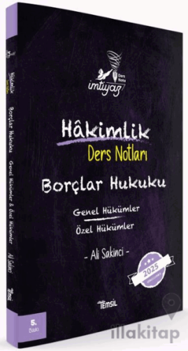 İmtiyaz Borçlar Hukuku Genel Hükümler - Özel Hükümler Hakimlik Ders No