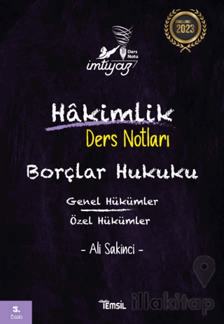 İmtiyaz Borçlar Hukuku Genel Hükümler- Özel Hükümler Hakimlik Ders Not