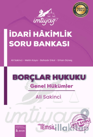 İmtiyaz İdari Hakimlik Soru Bankası Borçlar Hukuku Genel Hükümler