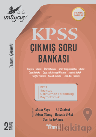 İmtiyaz KPSS ve Kurum Sınavları Çıkmış Soru Bankası