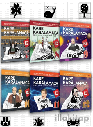 Kare Karalamaca Seti 2 - 7' den 70' e Akıl ve Mantık Oyunları (6 Kitap