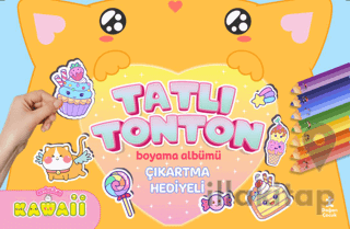 Kawaii Tatlı Tonton Çıkartma Hediyeli Boyama Albümü