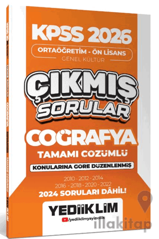 KPSS 2026 Ortaöğretim - Ön Lisans Coğrafya Konularına Göre Çıkmış Soru