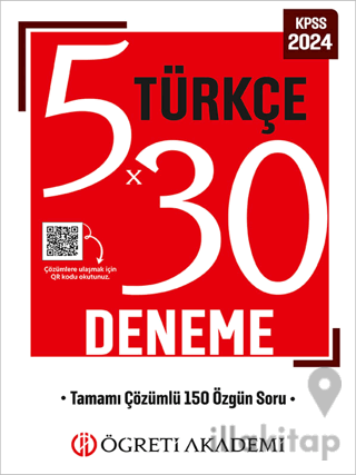 KPSS Genel Yetenek Genel Kültür 5x30 Türkçe Deneme