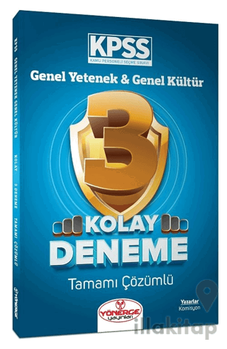 KPSS Genel Yetenek Genel Kültür Kolay 3 Deneme Çözümlü