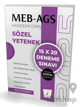 MEB - AGS Hazırlık Sözel Yetenek 15x20 Tamamı Dijital Çözümlü Deneme S