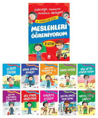 Meslekleri Öğreniyorum Resimli Hikaye (10 Kitap Set)