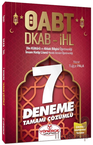 ÖABT Din Kültürü ve Ahlak Bilgisi Öğretmenliği 7 Deneme Çözümlü