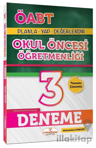 ÖABT Okul Öncesi Öğretmenliği 3 Deneme Çözümlü