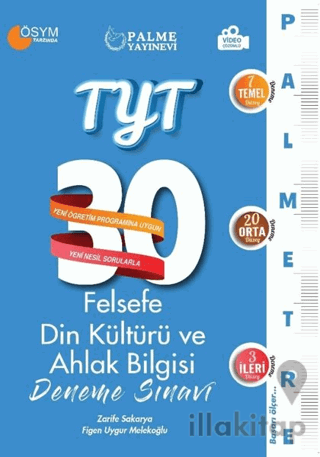 Palme YKS TYT Felsefe Din Kültürü ve Ahlak Bilgisi 30 Deneme Sınavı