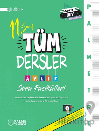 Palmetre 11. Sınıf Eşit Ağırlık Tüm Dersler Aylık Çalışma Fasikülleri