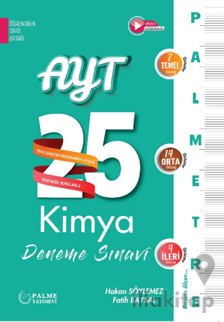 Palmetre AYT Kimya 25 Deneme Sınavı