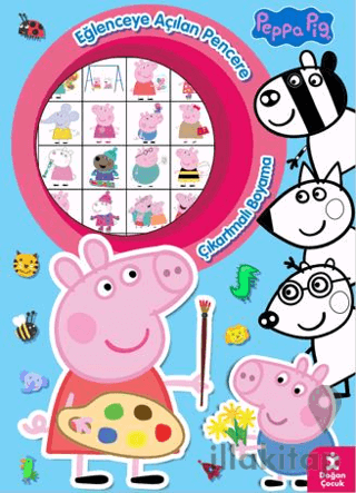 Peppa Pig Eğlenceye Açılan Pencere Çıkartmalı Boyama Kitabı