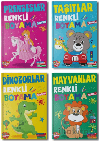 Renkli Boyama Seti - 4 Kitap Takım